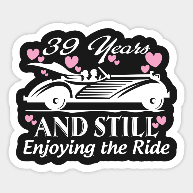 Anniversary Gift 39 years Wedding Marriage Sticker by rigobertoterry